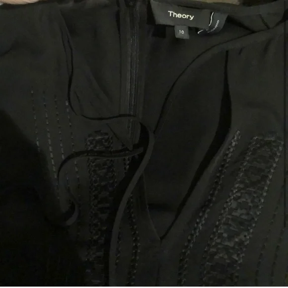 Theory long black silk dress - Picture 2 of 3